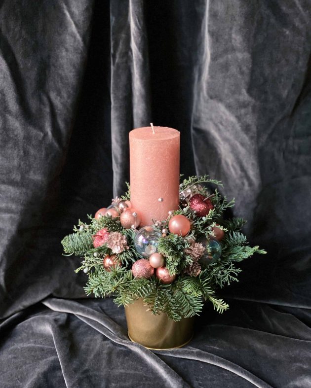 Christmas candle Rose