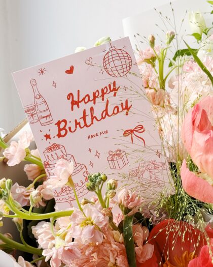 greeting card happy birthday by Coolflowers flower delivery in Prague