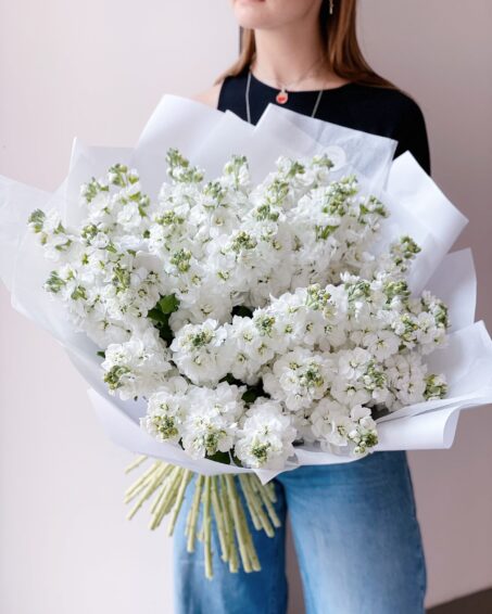 Matthiola (Stocks): White by Coolflowers flower delivery in Prague